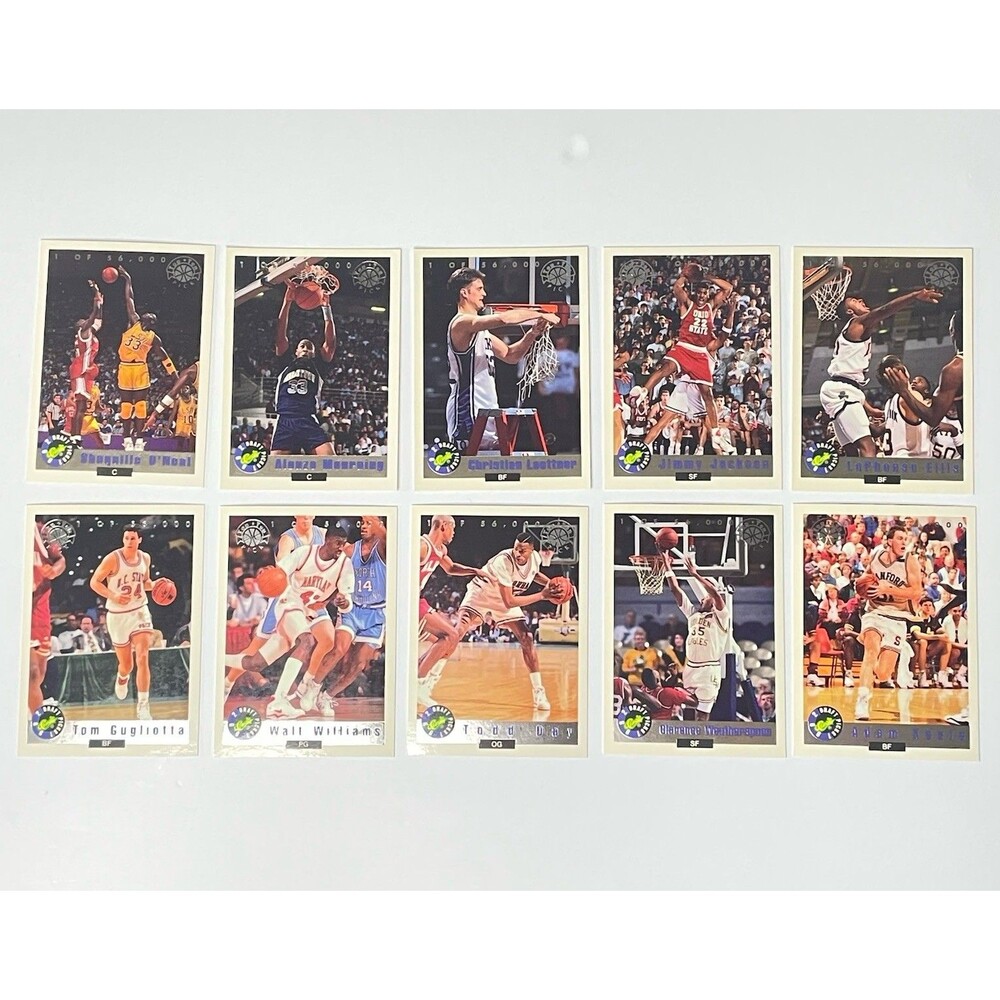 1992 Classic Draft Picks Top Ten Basketball Complete 10-card Set Shaq RC Rookie